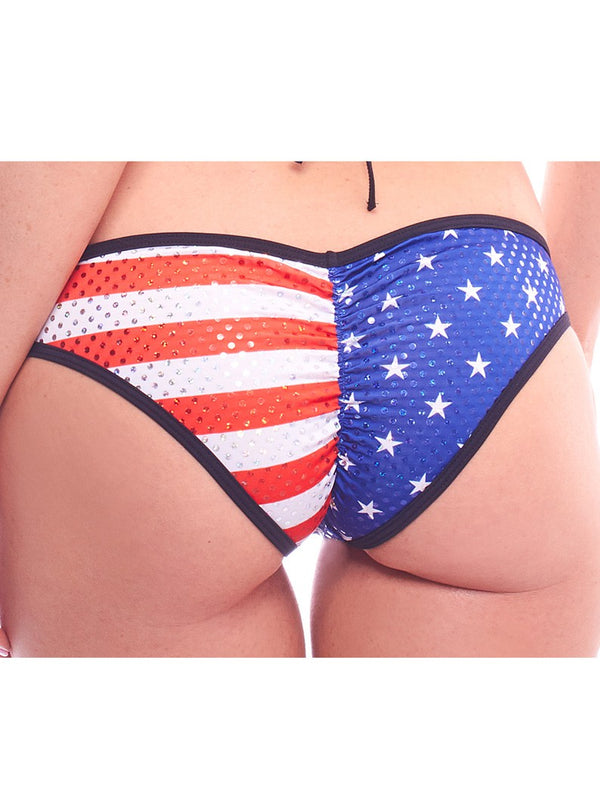 Patriotic USA Flag Rio Bikini Bottom