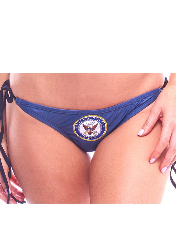 Patriotic American US Navy Brazilian Tie-Side Bikini Bottom