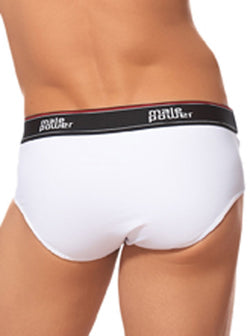 WHITE THRUSTER MEN'S BIKINI BRIEF